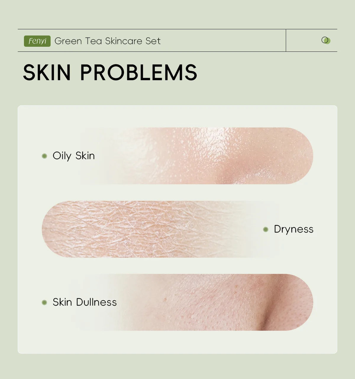 Skin Care Set Green Tea Facial Cleaner Soothes Skin Face Toner tea Serum Moisturizing Cream Repairing Eye Cream Kits