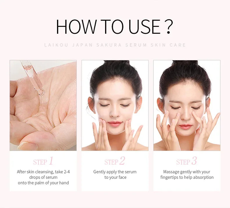 LAIKOU Cherry Blossom ou Rose Essence Solution